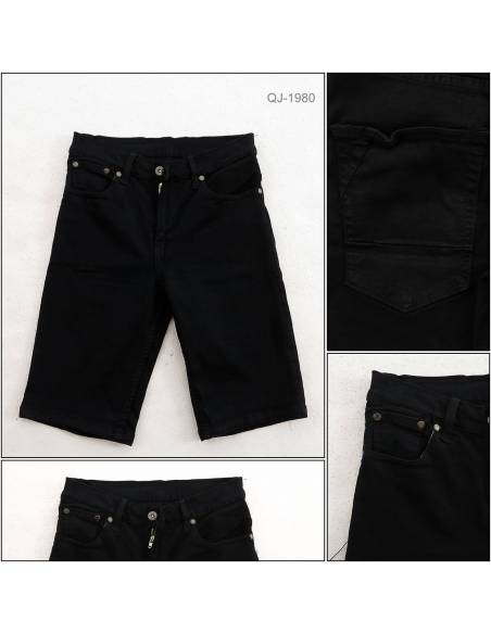 Celana Pendek Jeans Cowok Hitam YM 27-32