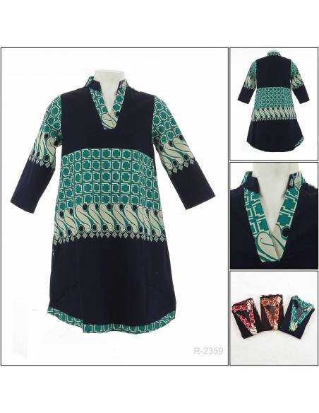 Sackdress Batik Cewek Lengan 3/4 Tasya All Size