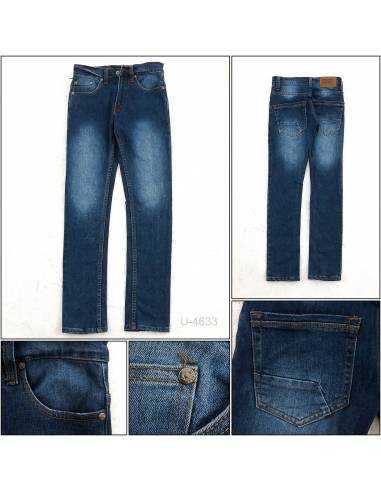 Celana Panjang Jeans Slim Fit Cowok Stretch YM...