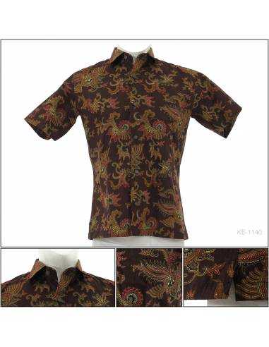 Kemeja Batik Cowok Regular Lengan Pendek...