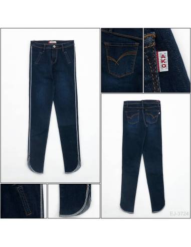 Celana Jeans Cewek Panjang Biru tua Ako 32-36