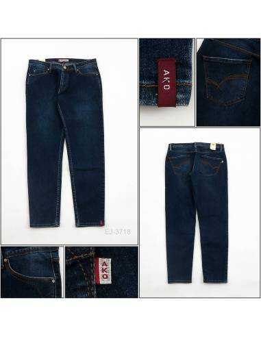 Celana Jeans Cewek Panjang Biru Tua Ako 32-36