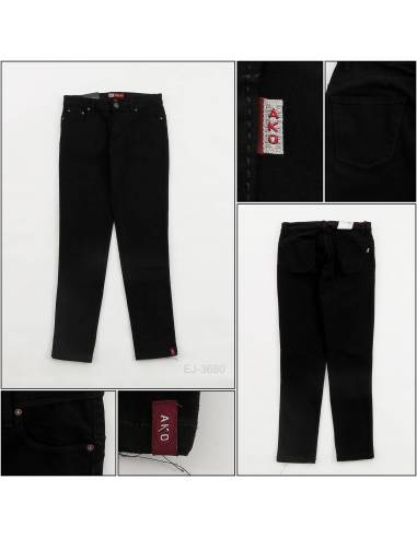 Celana Jeans Cewek Panjang Hitam Ako S-2XL