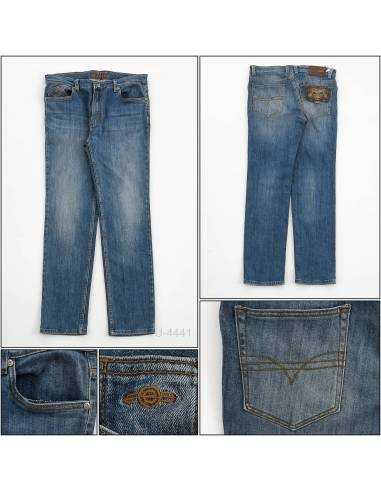 Celana Panjang Jeans Slim Fit Cowok Stretch...