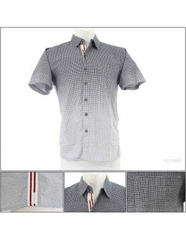 Kemeja Cowok Slim Fit Lengan Pendek Maxmillian