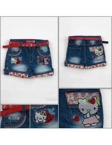 Celana Pendek Jeans Anak Cewek Pinky 8-12