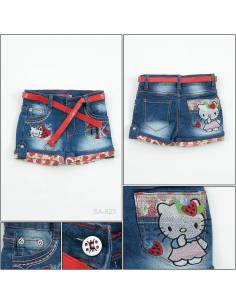 Celana Pendek Jeans Anak Cewek Pinky 2-6