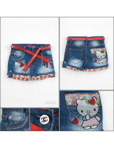 Celana Pendek Jeans Anak Cewek Pinky 2-6