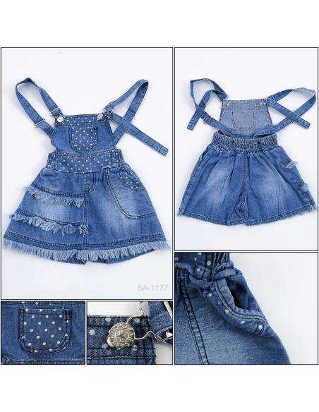 Celana Pendek Jeans Bandatan Anak Cewek Viely 1-3
