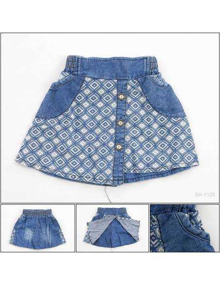 Celana Pendek Jeans Anak Cewek Viely 1-3
