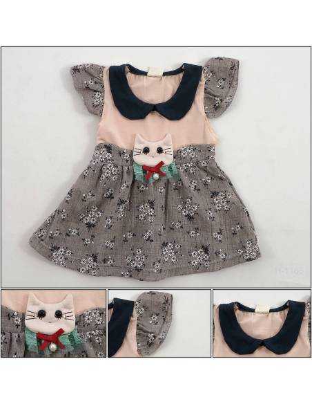 Dress Anak Cewek/Children Clothes Kecil Abu Tua Grace S-M