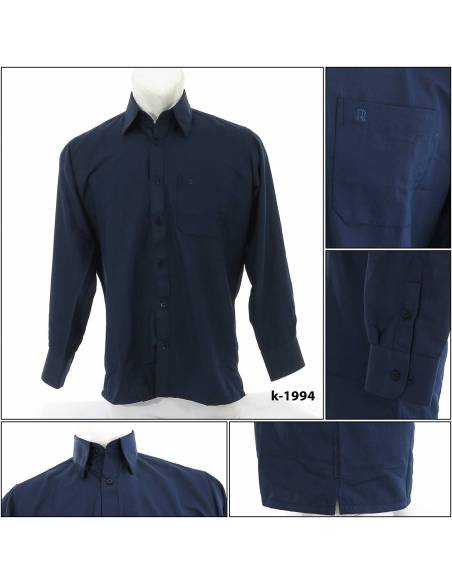 Kemeja Formal Cowok Lengan Panjang Biru Tua Rita-Rici 14,5 - 16