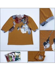 Kaos Korea/Blus Cewek Lengan Pendek Captain All Size