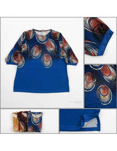 Kaos Korea Blus Cewek Lengan Pendek Captain 3XL