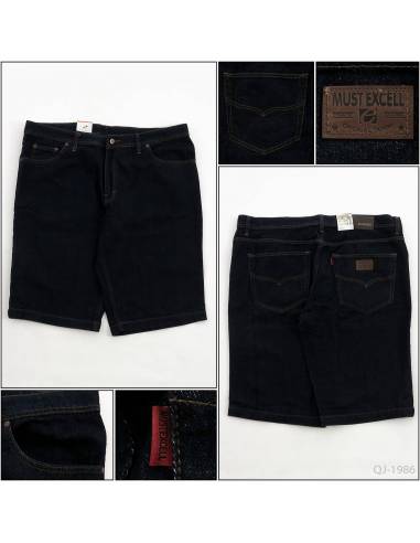 Celana Pendek Jeans Cowok Biru tua Must Excell...