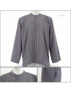 Kemeja Muslim Cowok Lengan Panjang Abu-abu Cardinal XL