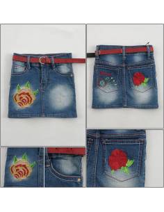 Rok Pendek Jeans Anak Cewek Pinky 2-6