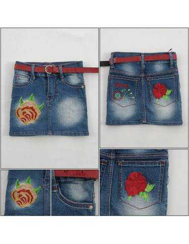 Rok Pendek Jeans Anak Cewek Pinky 2-6