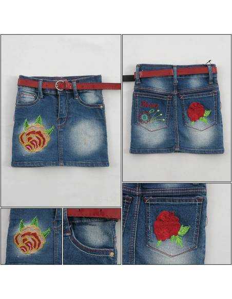 Rok Pendek Jeans Anak Cewek Pinky 2-6