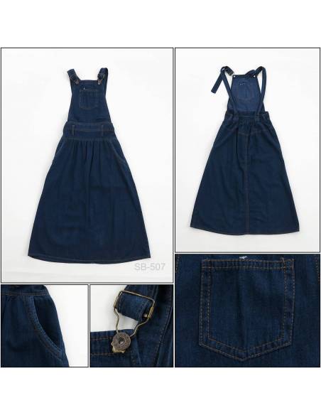 Rok Panjang Bandatan Jeans Anak Cewek Emerald 16-20