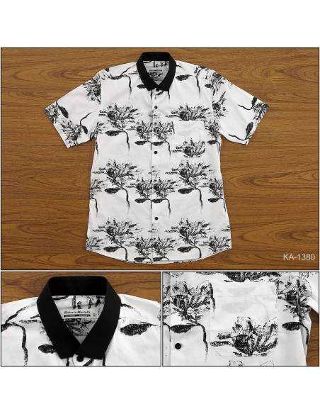 Kemeja Sopan Cowok Regular Lengan Pendek Roberto M-3XL