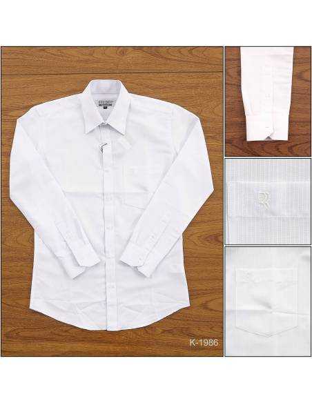Kemeja Formal Cowok Slim Fit Salur Lengan Panjang Rita Ricci 14,5 - 16