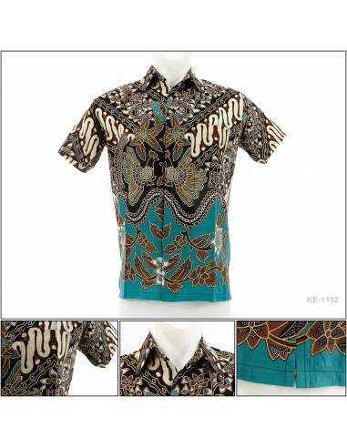 Kemeja Batik Cowok Regular Lengan Pendek Kyne...