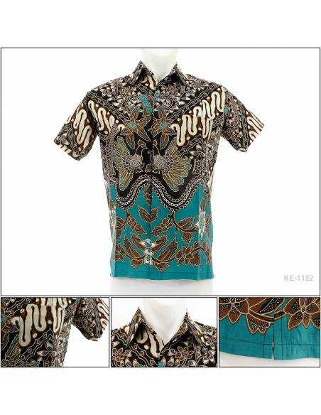 Kemeja Batik Cowok Regular Lengan Pendek Kyne M-2XL