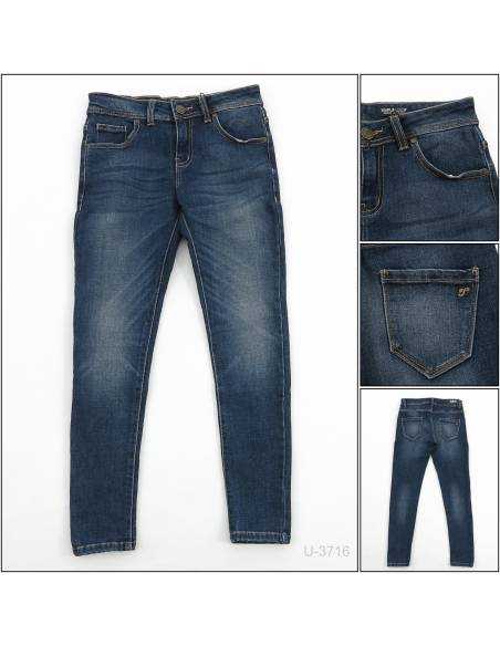 Celana Jeans Panjang Cewek Biru Tua Tripel 27-32