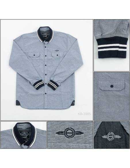 Kemeja Cowok Lengan Panjang Elviti M-XL