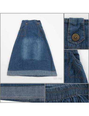Rok Panjang Jeans Anak Cewek Little Miss 14-18