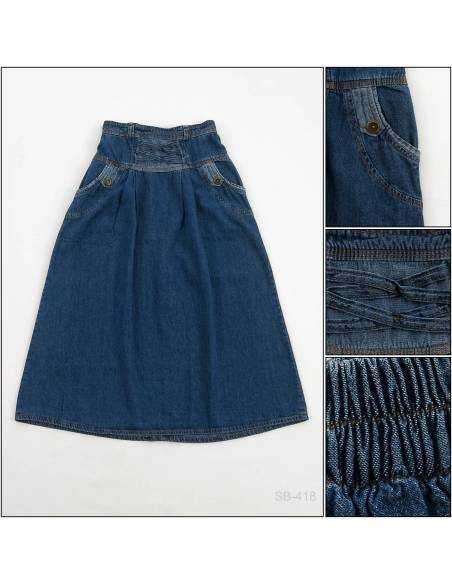 Rok Panjang Jeans Anak Cewek Emerald 20