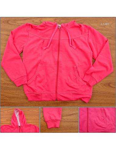 Jaket Kaos Anak Cewek Merah Muda Fenda 10-14