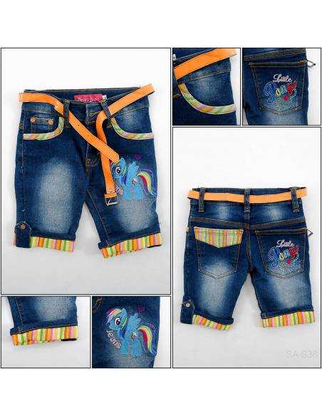 Celana Pendek Jeans Anak Cewek Pinky 10-12