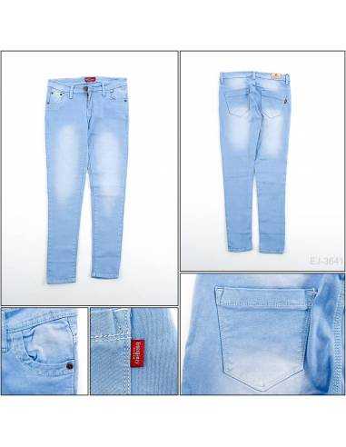 Celana Jeans Panjang Cewek Stretch Biru muda...