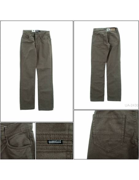 Celana Cotton Panjang Cowok Hijau tua Gabrielle 28-38