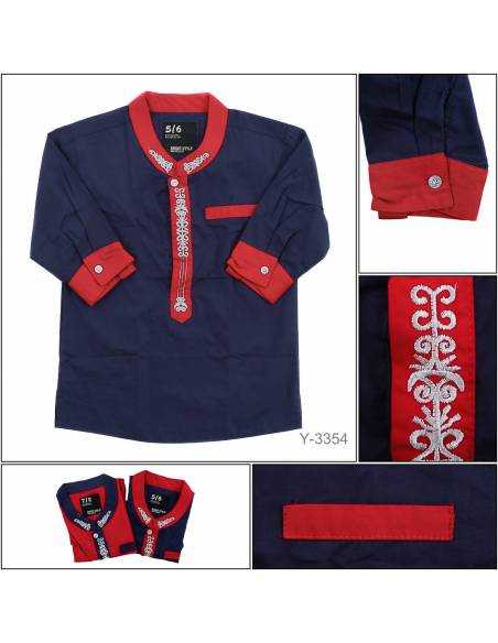 Kemeja Muslim Anak Cowok Lengan Panjang Benri 5-7