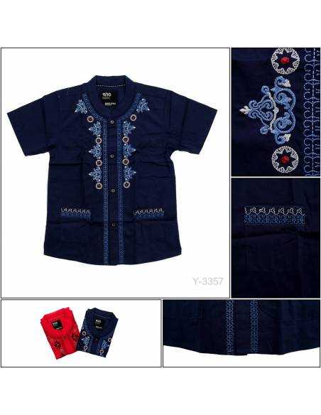 Kemeja Muslim Anak Cowok Lengan Pendek Benri 5-9