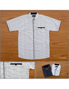 Kemeja Anak Cowok Motif Lengan Pendek Mario XL