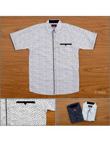 Kemeja Anak Cowok Motif Lengan Pendek Mario XL