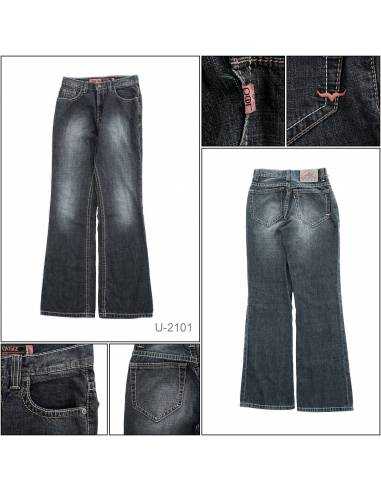Celana Panjang Jeans Cowok Abu Tua Lea 29-36