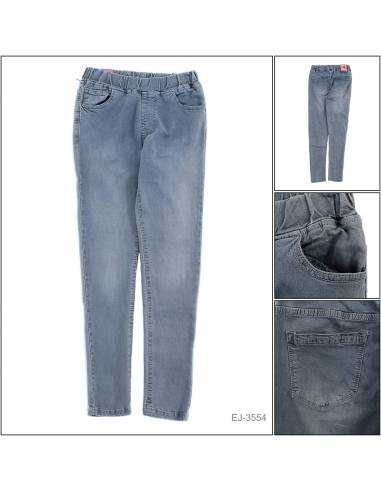 Celana Panjang Jeans Cewek Abu-abu Stretch...