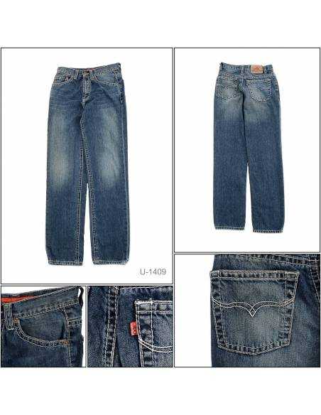 Celana Panjang Jeans Cowok Biru Tua Lea 30