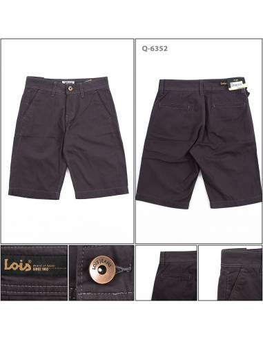Celana Pendek Katun Cowok Abu Tua Lois 29-38