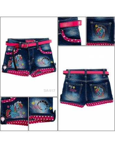 Celana Pendek Jeans Anak Cewek Pinky  L