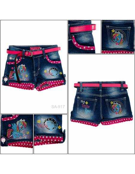 Celana Pendek Jeans Anak Cewek Pinky  L