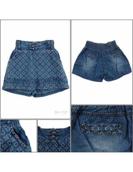 Celana Pendek Jeans Anak Cewek Viely 1-3