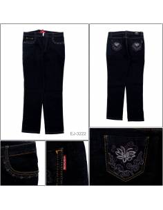Celana Panjang Jeans Cewek Biru Tua Chenggong M-4L