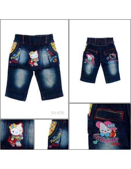 Celana Pendek Jeans Anak Cewek Pinky S-M