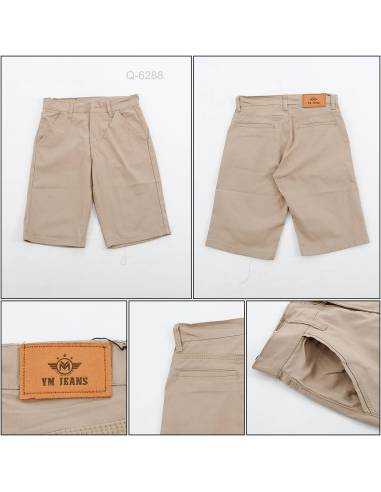 Celana Pendek Katun Cowok Coklat YM Jeans 27-32
